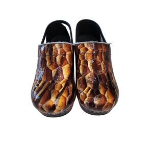 Dansko clogs Faux snakeskin print size 6.5